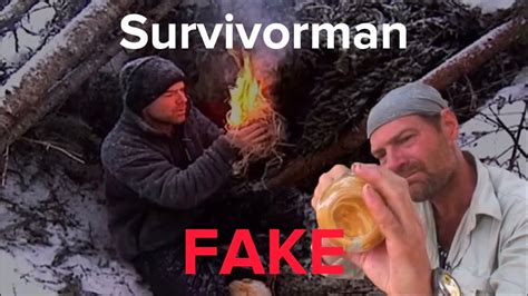 survivorman fake|is survivor real.